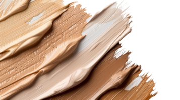 Smooth and Creamy Texture of Various Shades of Foundation Representing Diversity in Beauty and Makeup Artistry png