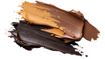 Rich and Creamy Colorful Splashes of Chocolate, Caramel, and Coffee Paint on a White Background for Artistic Expression png