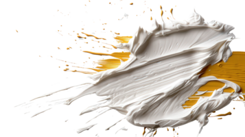 Splashes of White Paint on a Vibrant Yellow Background Creating an Abstract Art Design and Textured Visuals png