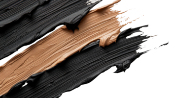 Artistic Smear of Black and Bronze Paint on a Canvas, Abstract Texture for Creative Projects and Design Use png