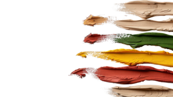 Vibrant Swatches of Textured Paint Blends for Artistic and Creative Backgrounds in Various Colors and Hues png