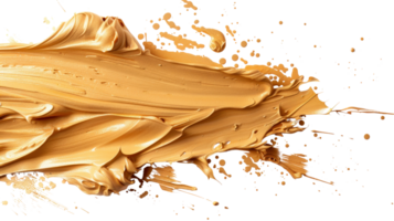 Dynamic Splash of Creamy Beige Paint with Rich Texture Isolated on a Black Background for Creative Projects png