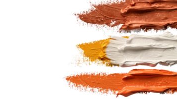 Vibrant Strokes of Paint in Warm Tones Arranged on Black Surface for Creative Artistic Background or Design Use png