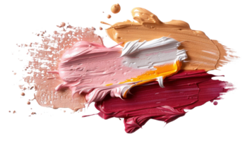 Vibrant Collection of Artistic Paint Strokes in Various Shades on a White Background for Creative Projects png