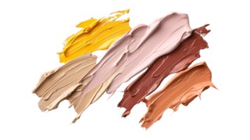 Colorful Array of Textured Paint Strokes on White Background in Various Shades for Artistic and Creative Projects png