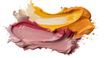 Vibrant Swirls of Colorful Paints on White Background Creating Artistic Texture and Abstract Composition png