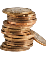 Stacked Coins in Various Arrangements Highlighting Financial Growth and Investment Opportunities in a Studio Setting png