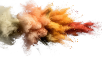 Colorful Explosion of Powdery Dust Creating Artistic Abstract Background for Creative Design Projects png