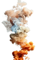 Abstract Flow of Colorful Smoke in a Vertical Composition on a Dark Background png
