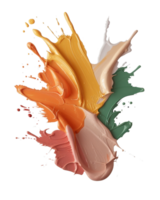 Vibrant Splash of Multi-Colored Paint with Bold Swirls and Dynamic Texture for Creative Projects png