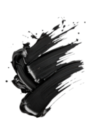 Black Paint Stroke Artistic Texture on Transparent Background for Creative Design and Visual Projects png