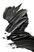 Glossy Black Paint Stroke Design for Artistic Backgrounds and Creative Projects with Smooth Texture png