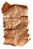 Crumpled Brown Paper Texture with Natural Wrinkles and Creases Offering a Rustic and Aged Appearance for Creative Projects png