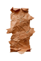 Crumpled Brown Paper Texture for Background, Scrapbooking, Crafting, or Artistic Projects in High Resolution Display png