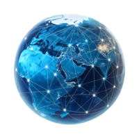 Global network connection, digital world, internet png