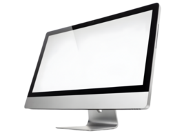 Modern all in one computer with blank screen. png
