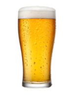 Refreshing pint of light beer with condensation. png