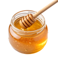 Honey in a jar with honey dipper png