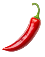 Single red chili pepper isolated on white background png