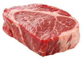 Raw beef steak, close up view. png