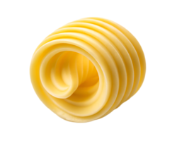 Close up of a curl of butter png