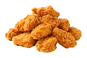Pile of delicious, crispy fried chicken wings. png