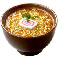 Delicious steaming bowl of ramen noodles broth toppings representing comfort food Asian cuisine warmth the joy of eating. png