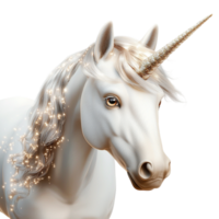 Ethereal unicorn a radiant shimmering horn, its flowing pastel mane embodying mythical fantasy enchanting magic. png