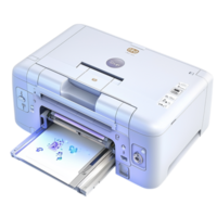 Quirky office printer featuring animated expressive eyes, injecting humor, personality, a lively twist into routine administrative tasks. png