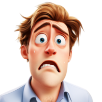 Startled man widened eyes gaping mouth captures unfiltered expression of shock, disbelief, sudden unexpected realization. png