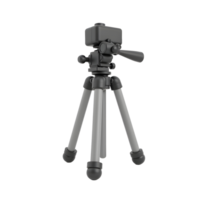 Standing Gray Tripod Ready for Camera Use in Studio Setting png