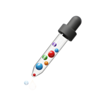 Dropping Colorful Liquid from Pipette Design for Science and Art png