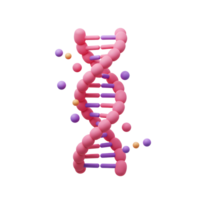 3D Rendering of a DNA Molecule with Abstract Elements on White png