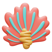 Stylized Seashell Illustration with Pastel Colors for Decorative Design Projects png