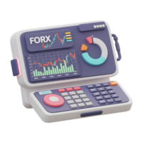 Digital Forex Trading Platform with Charts and Data Analysis png
