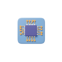 Computer Chip Icon Design Concept for Technology and Innovation Use png