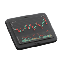 analisando estoque mercado dados em tábua com gráfico e gráficos png