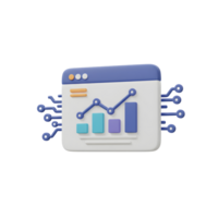 Analyzing Data Chart Displayed on Digital Screen for Business Intelligence png