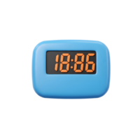 Digital Clock Showing Time 18 06 on Blue Device with Rounded Edges png
