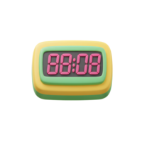 Digital Clock Displaying Time 08 08 with Retro Color Scheme png