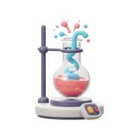 Experiment with Chemistry Glassware and Mixing Liquids in a Laboratory Setup png