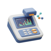 Lab Machine Analyzing Data with Molecule for Science or Research png