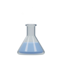 Laboratory Flask with Bubbles and Stars Representing Science Concept png