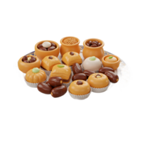 Assorted Middle Eastern Sweets and Dates Platter for Festive Occasions png