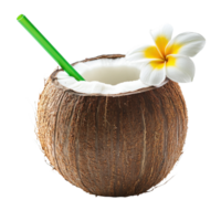 Refreshing Coconut Drink Photo on transparent background. png