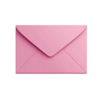 Pink Envelope Mockup Realistic Texture on transparent background. png
