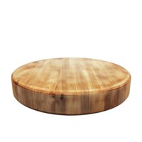 Wooden Podium for Product Presentations on transparent background. png
