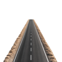 Aerial View Asphalt Road Highway Landscape on transparent background. png