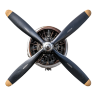 Airplane Propeller Mechanism Close up on transparent background. png