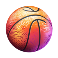 Gradient Basketball Design Mockup on transparent background. png